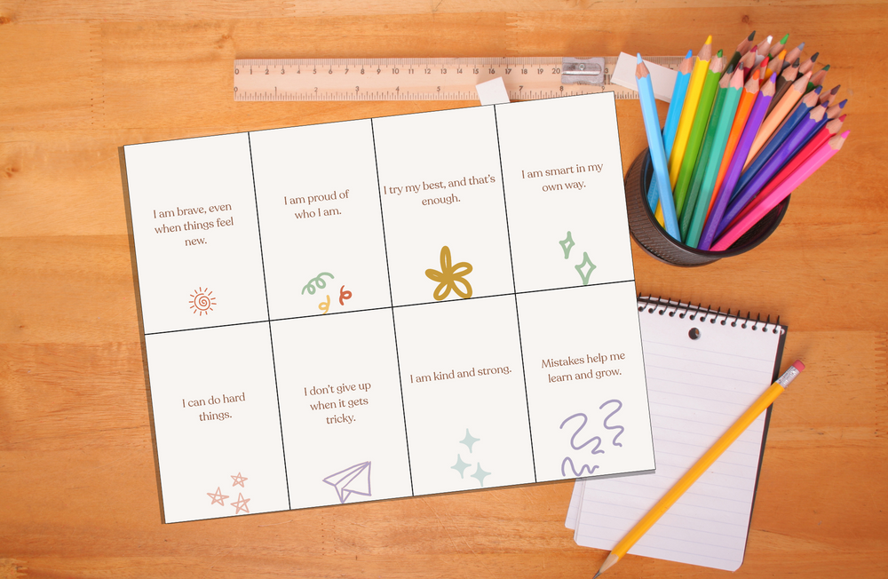 Confidence Affirmation Cards - The Resilient Kidz 
