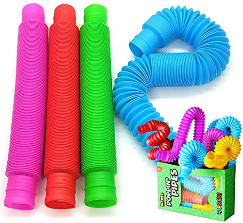 BunMo Pop Tubes Sensory Toys, Fine Motor Skills Easter Basket Stuffers Toddler Toys, Fidget Toys for Sensory Kids and Kids Learning Toys. - The Resilient Kidz 