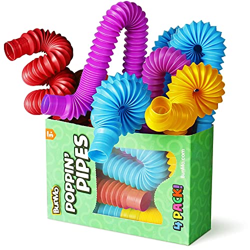 BunMo Pop Tubes Sensory Toys, Fine Motor Skills Easter Basket Stuffers Toddler Toys, Fidget Toys for Sensory Kids and Kids Learning Toys. - The Resilient Kidz 