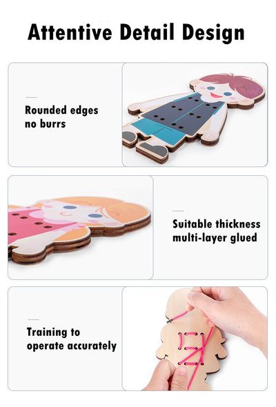 Lacing Shoes Threading Button Board - The Resilient Kidz 