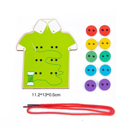 Lacing Shoes Threading Button Board - The Resilient Kidz 