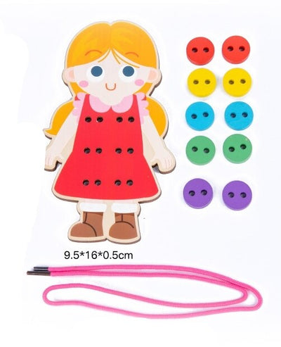 Lacing Shoes Threading Button Board - The Resilient Kidz 