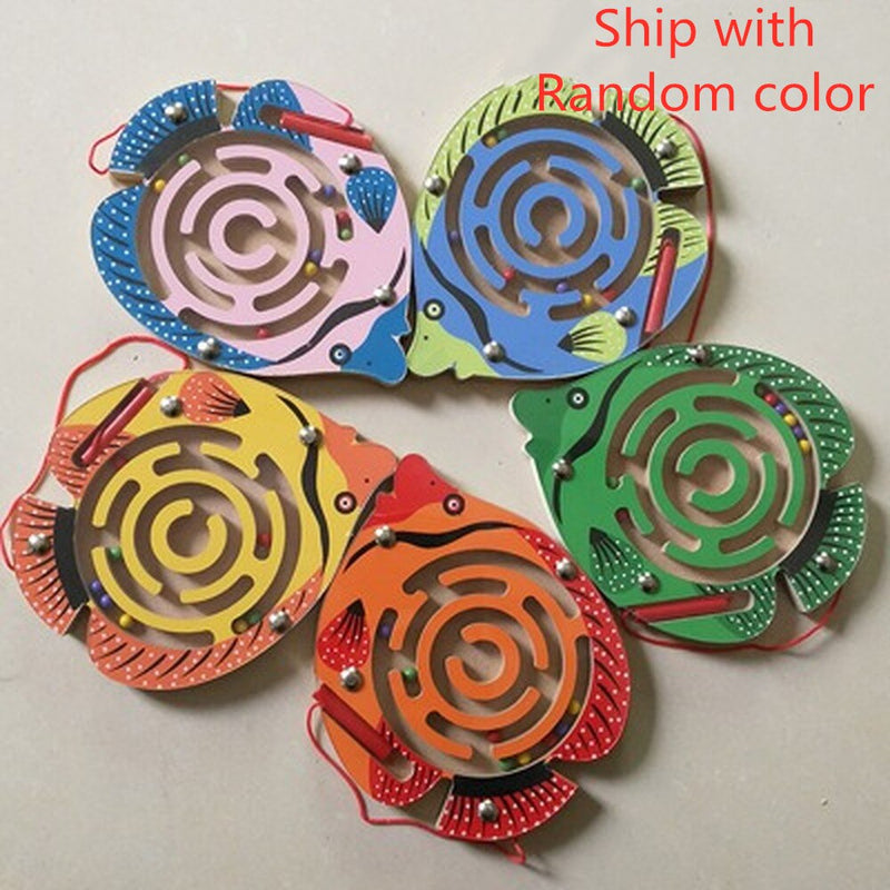 Wooden Magnetic Track Maze - The Resilient Kidz 