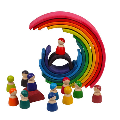 Large Rainbow Stacker Toy - The Resilient Kidz 