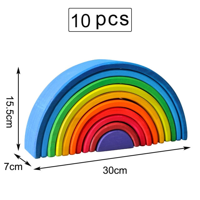 Large Rainbow Stacker Toy - The Resilient Kidz 
