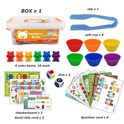 Rainbow Stack Cups Counting Toy - The Resilient Kidz 