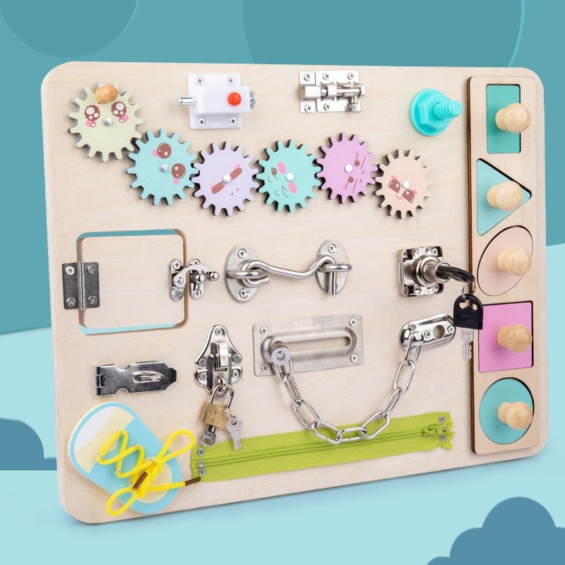 Wood Locks Latch Sensory Toy - The Resilient Kidz 