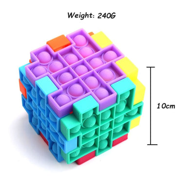 Puzzle Cube Rainbow Sensory Toy - The Resilient Kidz 