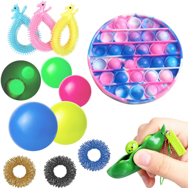Rainbow Fidget Bubble Pops Sensory Toy - The Resilient Kidz 