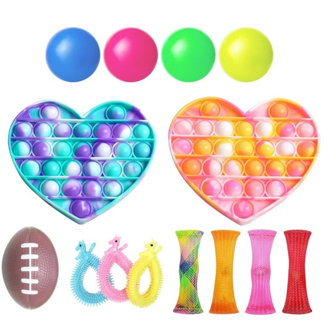 Rainbow Fidget Bubble Pops Sensory Toy - The Resilient Kidz 