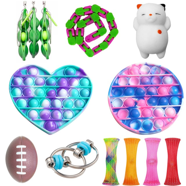 Rainbow Fidget Bubble Pops Sensory Toy - The Resilient Kidz 