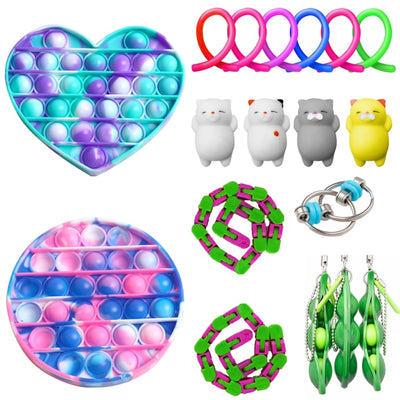 Rainbow Fidget Bubble Pops Sensory Toy - The Resilient Kidz 